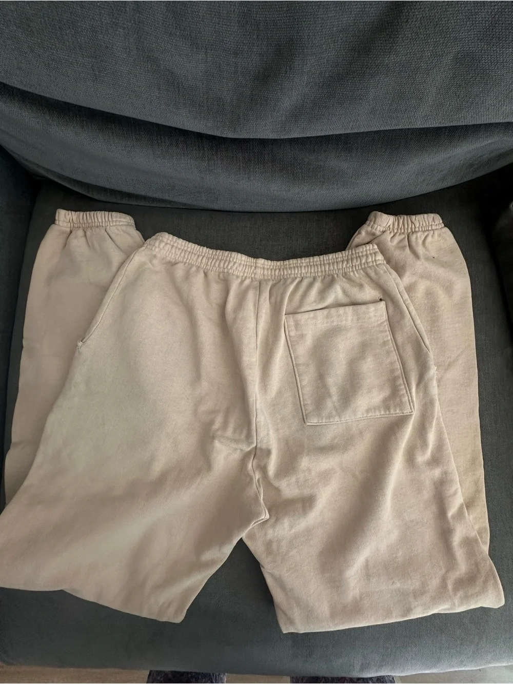 Los Angeles Apparel Beige Drawstring Athletic Shorts